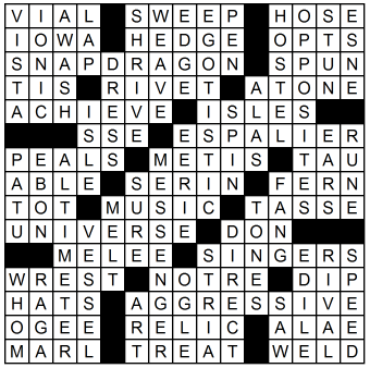 Crossword Solution for the Week of 4/28/11 The Bradley Scout