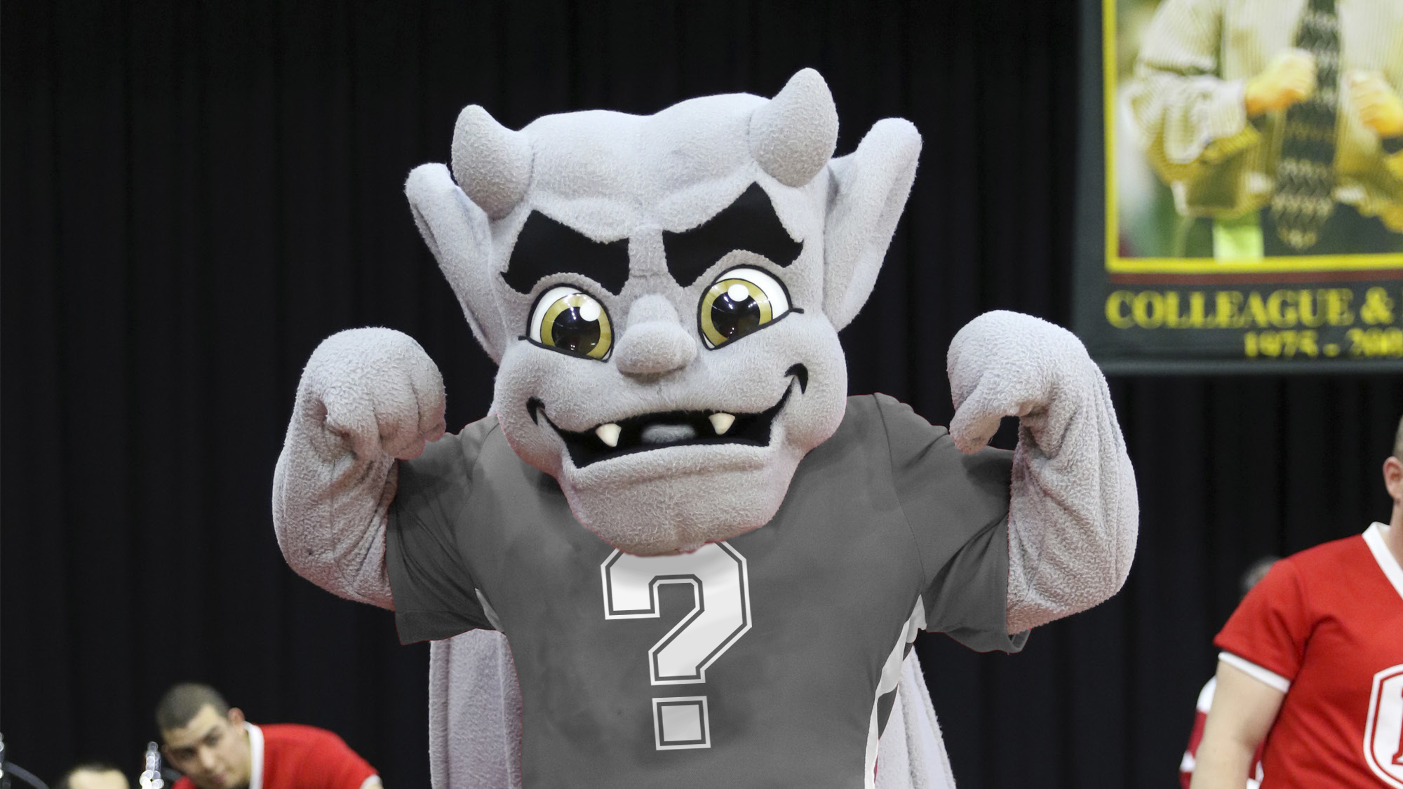 Bradley's new mascot is a horrid gargoyle 